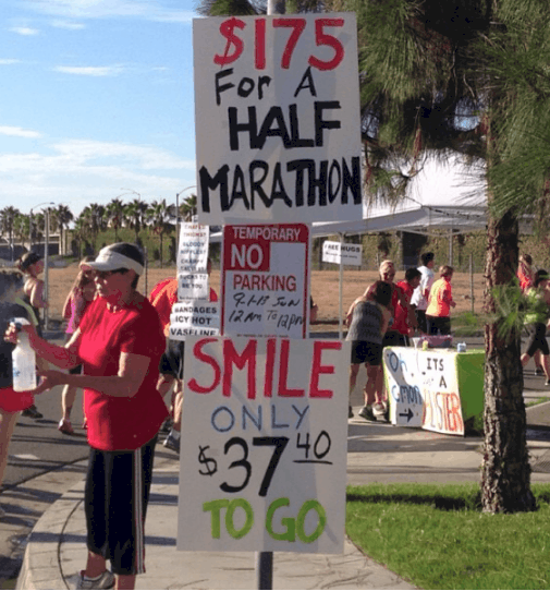 funnysignsformarathonrunnershalfmarathoners